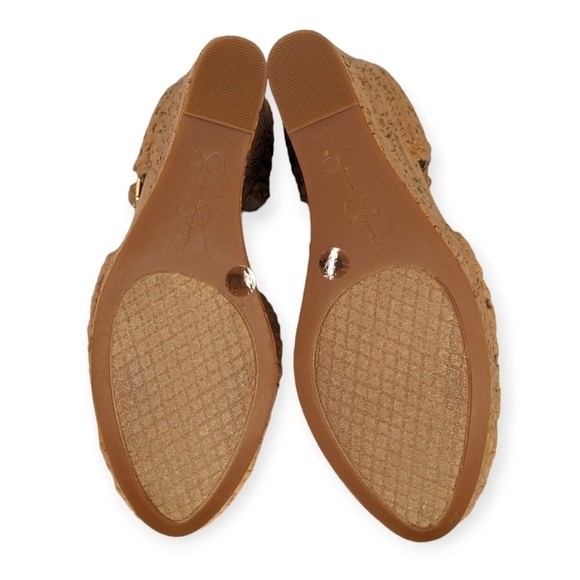 Jessica Simpson Marshela Ankle-Strap Platform Wedge Sandals Beige Size 5.5M/6M - Picture 10 of 12
